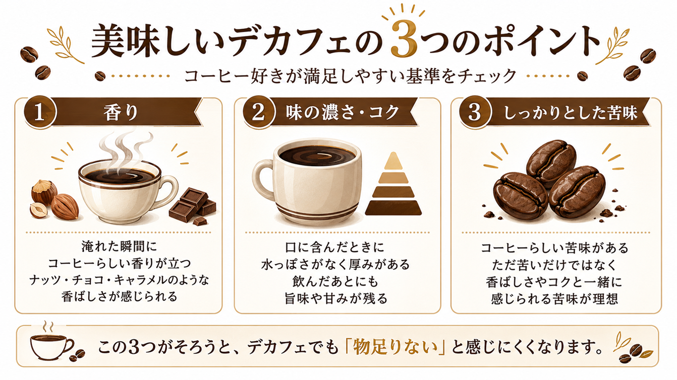 美味しいデカフェの３つのポイント